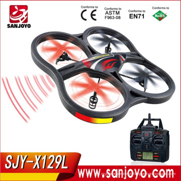 2.4G 5CH 360 rolamento rc propulsão quadcopter w / tela LCD SJY-X129L rc quadcopter helicóptero